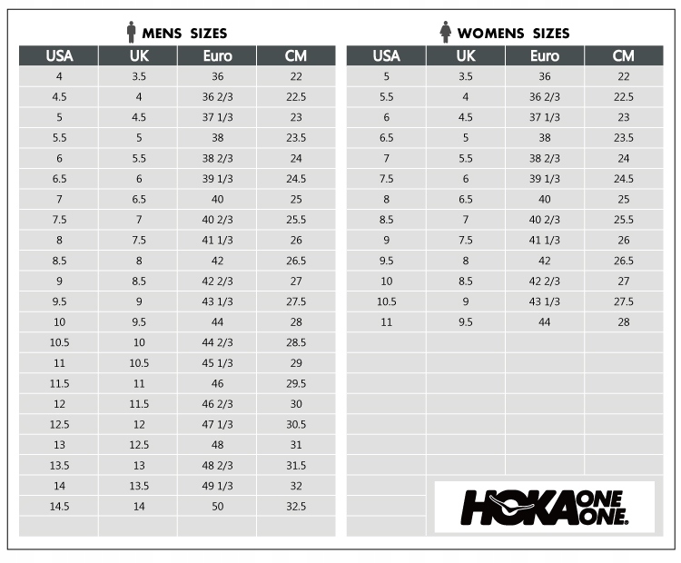 nike vs hoka sizing