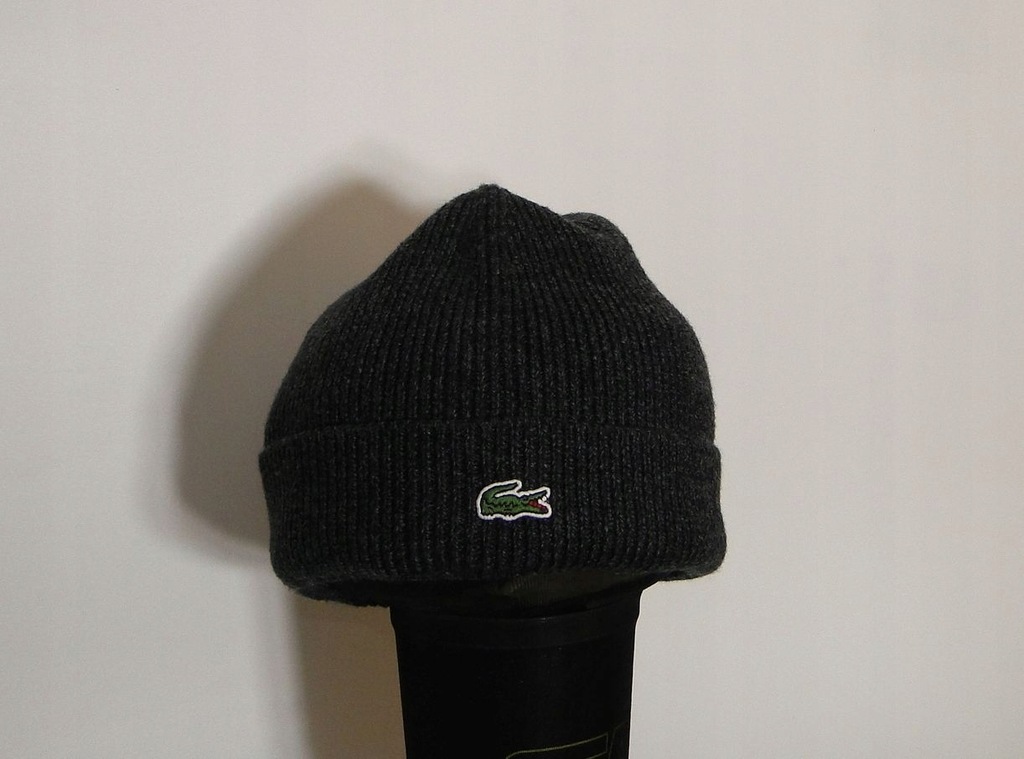 Czapka LACOSTE Hat Wełniana Lambs Wool Beanie OS