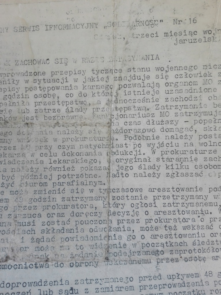 Niezależny Serwis Informacyjny Gdańsk nr 16/1982