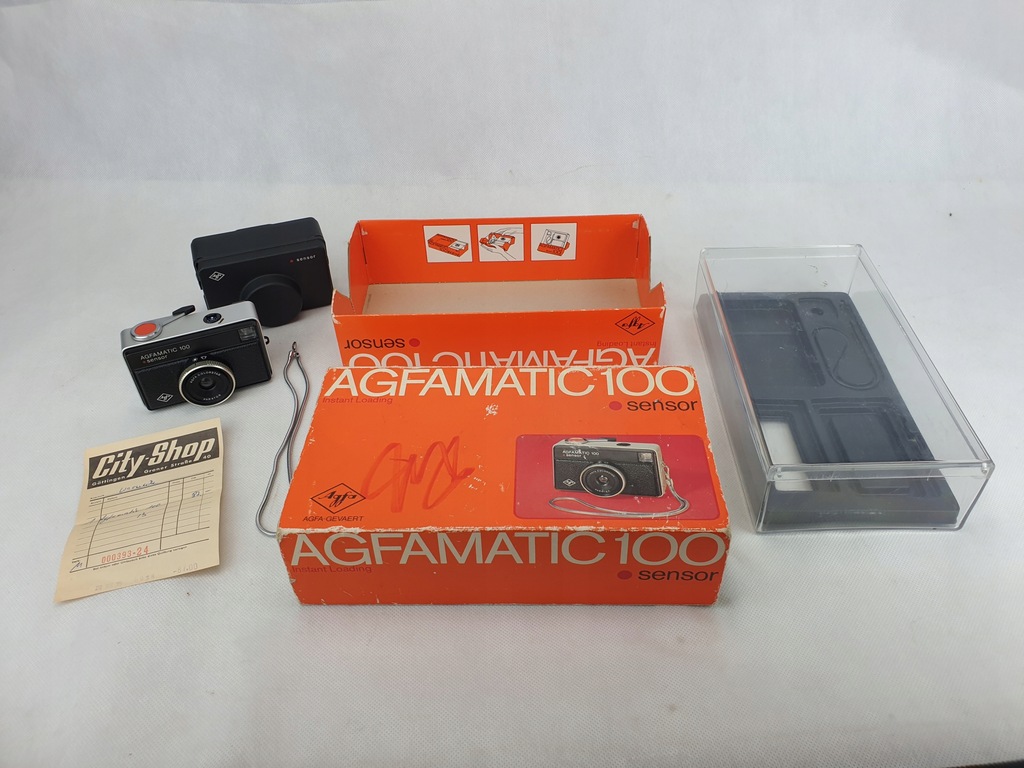 Aparat Agfa Agfamatic 100 Sensor w oryg. pudełku