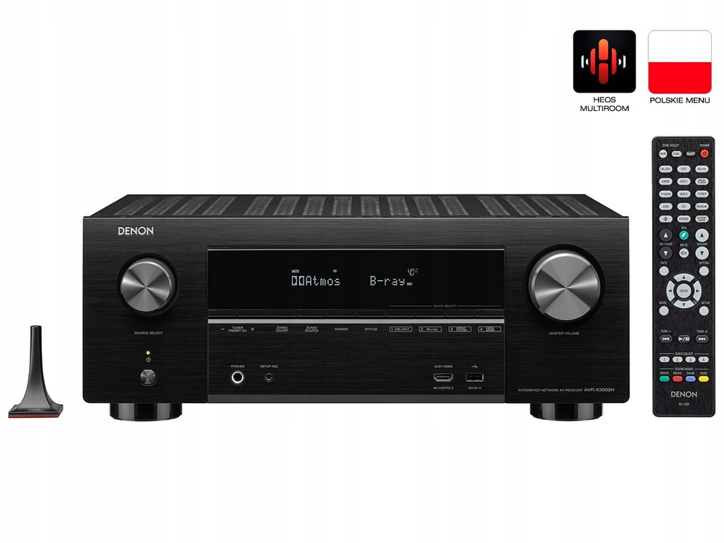 Купить РЕСИВЕР DENON AVR-X3600H, Spotify, AirPlay2: отзывы, фото, характеристики в интерне-магазине Aredi.ru