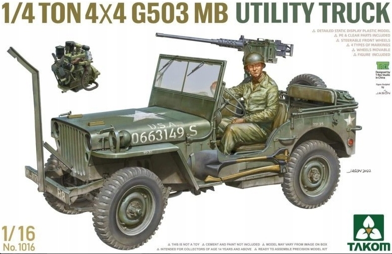 1/4 Ton 4x4 G503 MB Utility Truck 1:16 TAKOM 1016