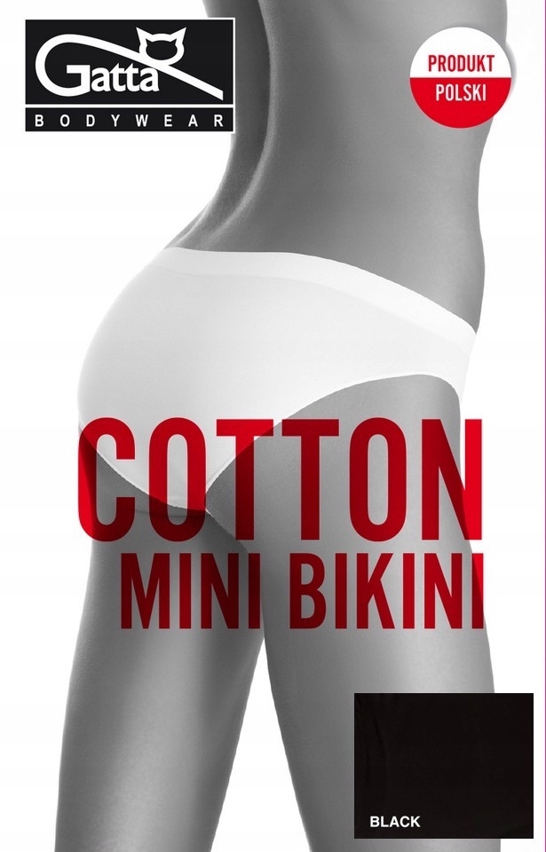 Figi Gatta Cotton Mini bikini BLACK L