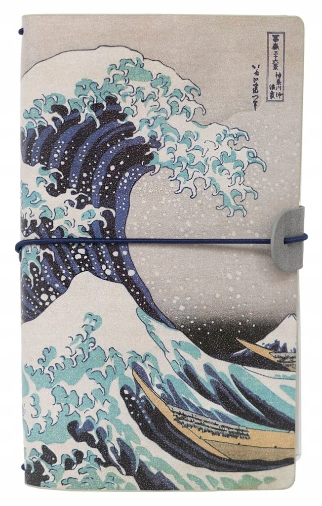 SKÓRZANY NOTES HOKUSAI WAVE PAMIĘTNIK NOTATNIK