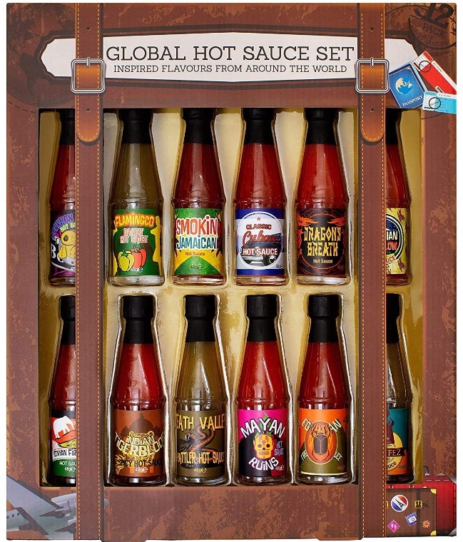 ZESTAW OSTRYCH SOSÓW ŚWIATA GLOBAL HOT SAUCE 12SZT