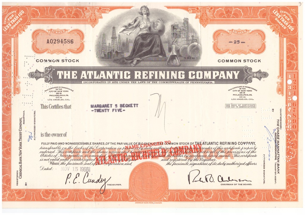 The Atlantic Refining Company 1966