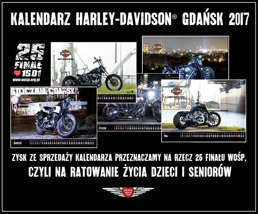 Harley-Davidson Kalendarz 2017 z autografem