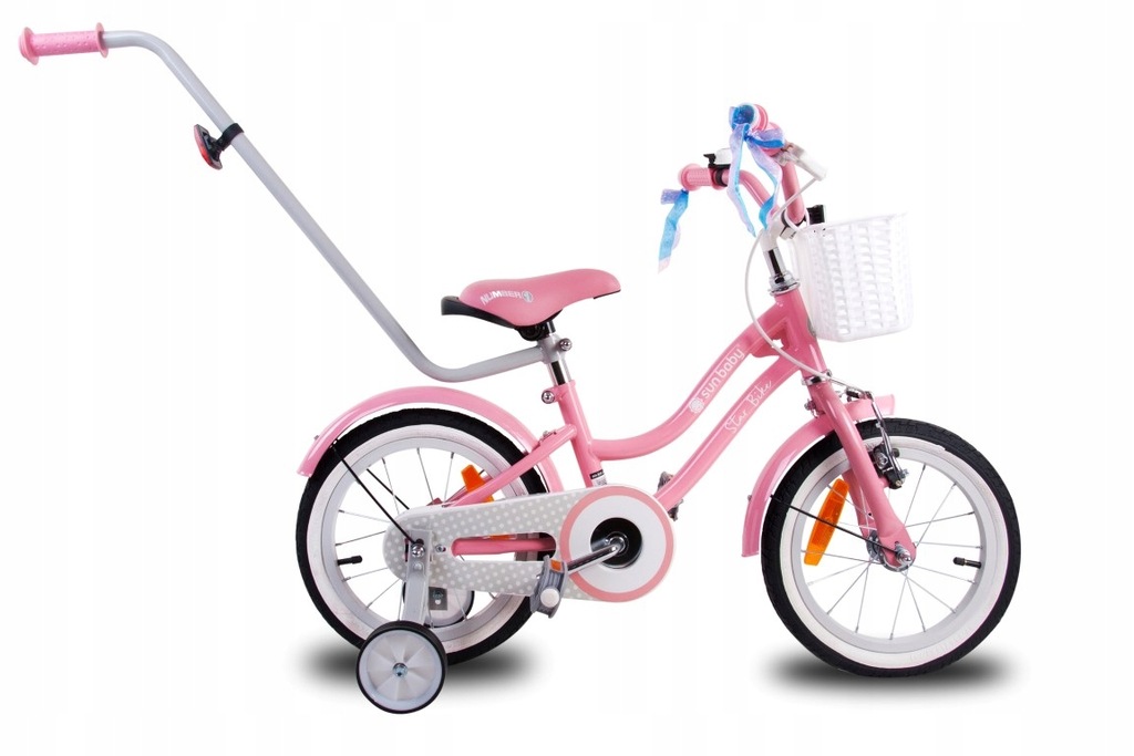 piękny ROWEREK DZIECIĘCY 14 cali z pchaczem KOSZYK 8883499425