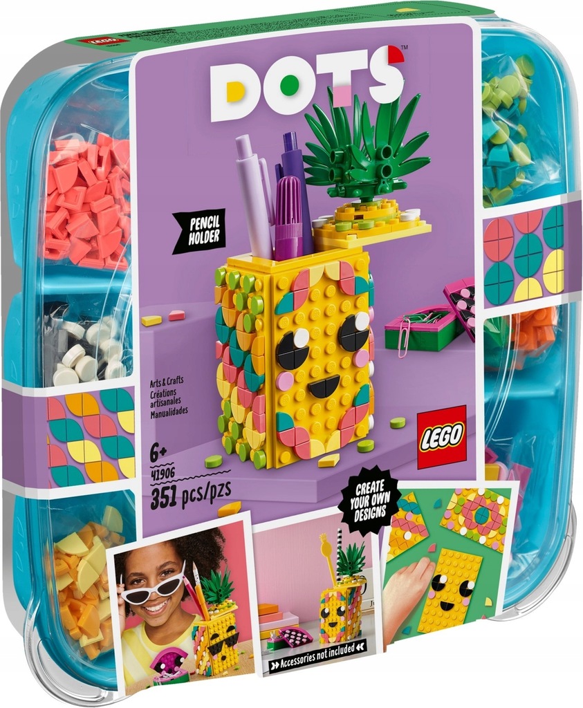 LEGO DOTS 41906 Pojemnik na Długopisy Ananas NOWE