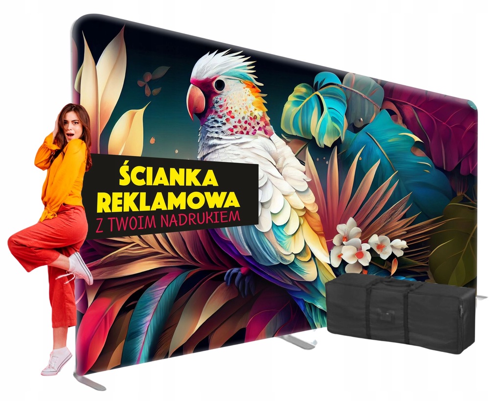 Ścianka Reklamowa Tekstylna 10x3m prosta jednostronna