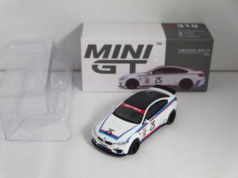 Mini GT 1:64 LB Works BMW M4 IMSA white M Stripes - 12498621986