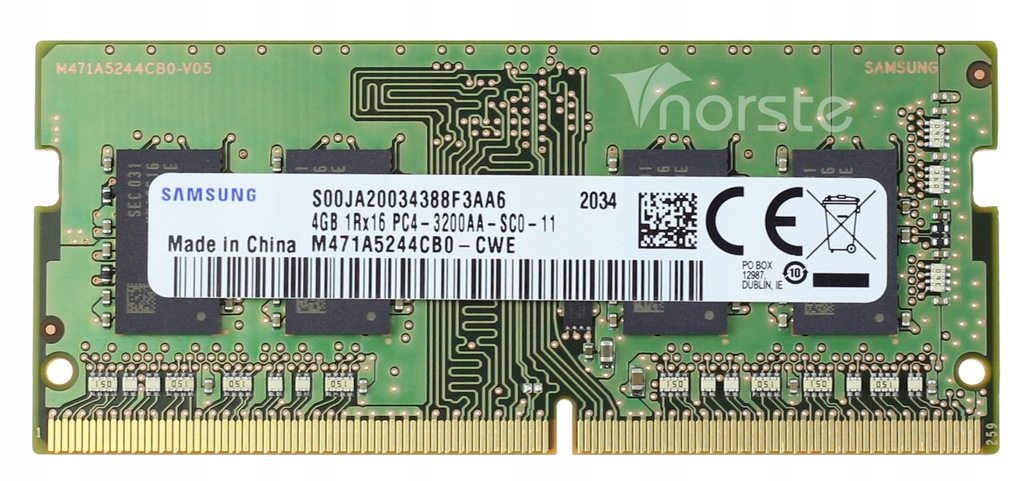 4GB 3200 SAMSUNG PC4-3200AA 1Rx16 SC0-11 M471A5244CB0-CWE PAMIĘĆ RAM DDR4