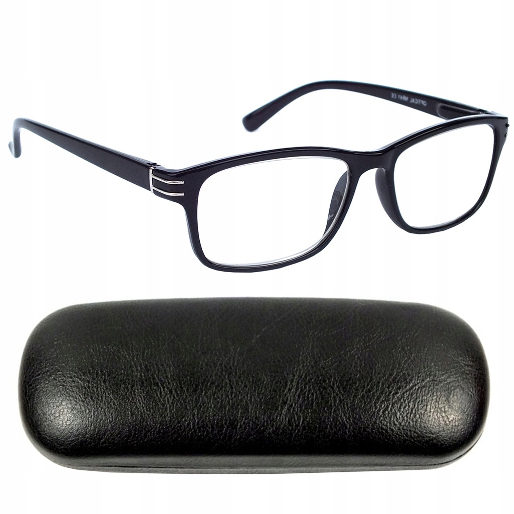 okulary męskie minus -4 czarne pasek flex top