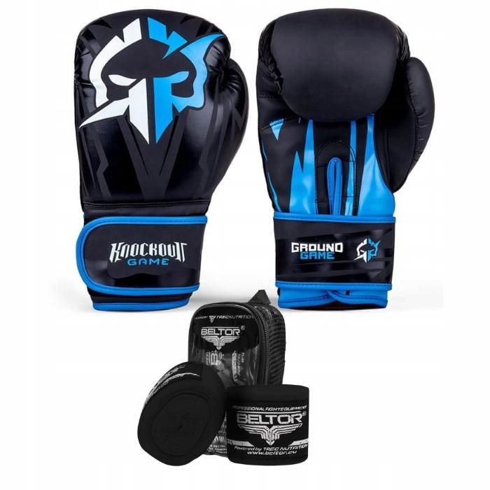 Rękawice bokserskie Ground Game LOGO 2.0 16 oz owijki gratis