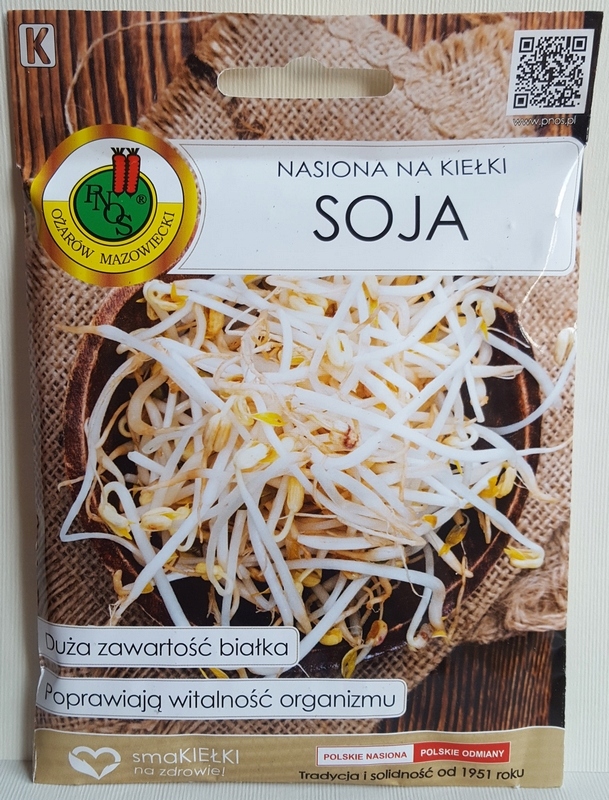 Nasiona do kiełkowania - kiełki SOJA (PNOS),białko