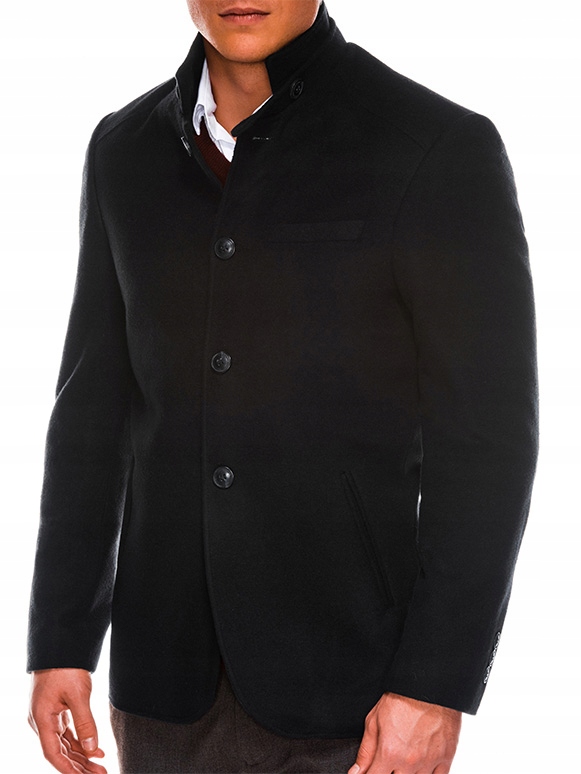 OMBRE PREMIUM Płaszcz męski C427 czarny XL