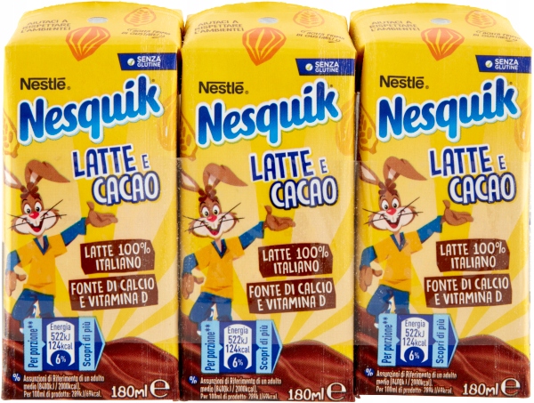 Napój mleczny Nesquik Drink 180mlx3 czekoladowy