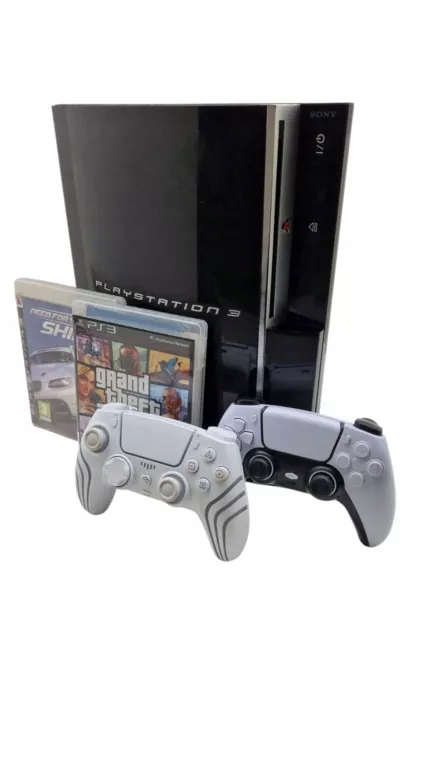 ZESTAW KONSOLA SONY PS3 2X PAD GRY OKABLOWANIE