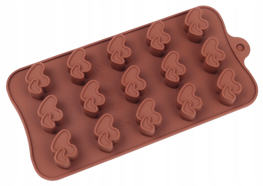 Silikonowa forma foremka do czekolady serduszka