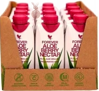 ALOE BERRY NECTAR 12 x0,33l Nektar z liścia ALOESU+SOK JABŁKOWY, ŻURAWINOWY