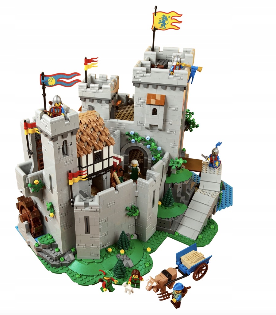 LEGO Zamek rycerzy herbu Lew 10305 ICON's 90lecie - 12482868612 
