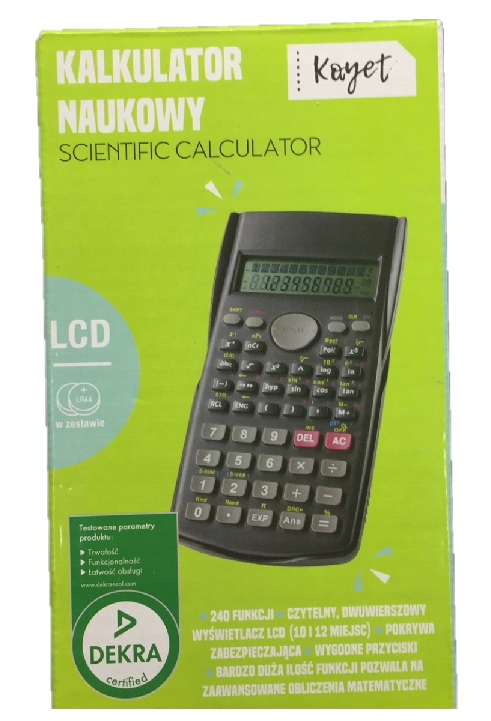 KAYET Kalkulator naukowy 240 funkcji