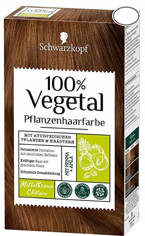 SCHWARZKOPF VEGETAL MITTELBRAUN farba do włosów