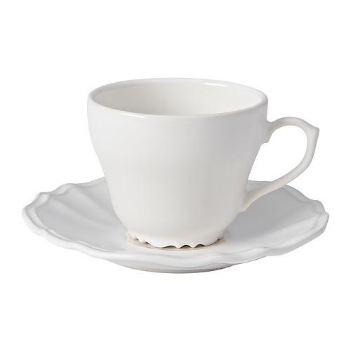 Ikea Arv Filizanka Ze Spodkiem Do Kawy Bialy 20cl 6924126205 Oficjalne Archiwum Allegro