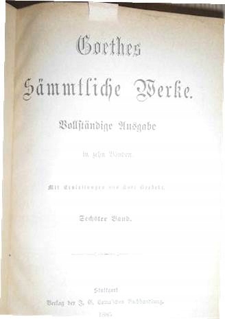 Sammtliche werke tom 6 - Goethes