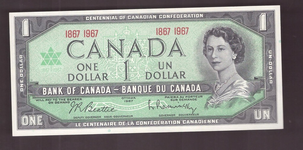 Kanada - banknot - 1 Dollar 1967 rok