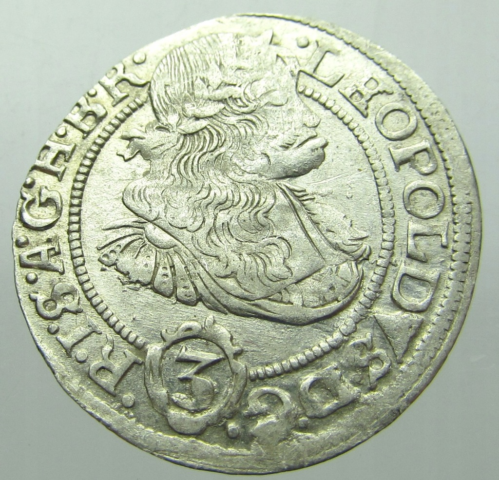 Śląsk Leopold 3 krajcary 1670 r. SHS Wrocław