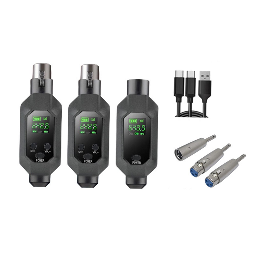 Mic Transmitter Receiver Universal Wireless Microphone System for 3in1
