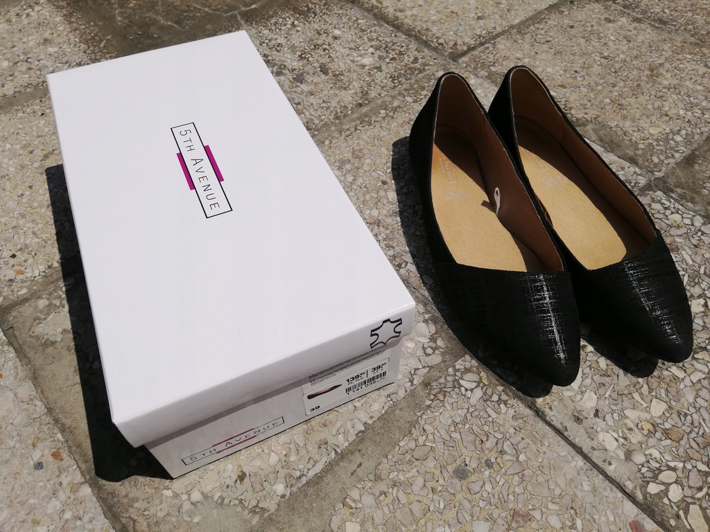 5th AVENUE Balerinki skórzane 39/25 deichmann 8146224952