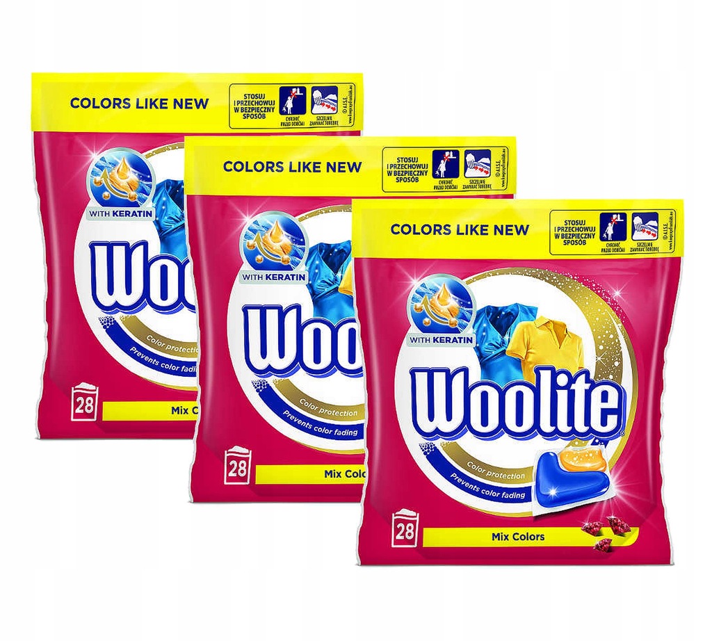 Woolite Mix Colors Kapsułki do Prania Kolor 84szt