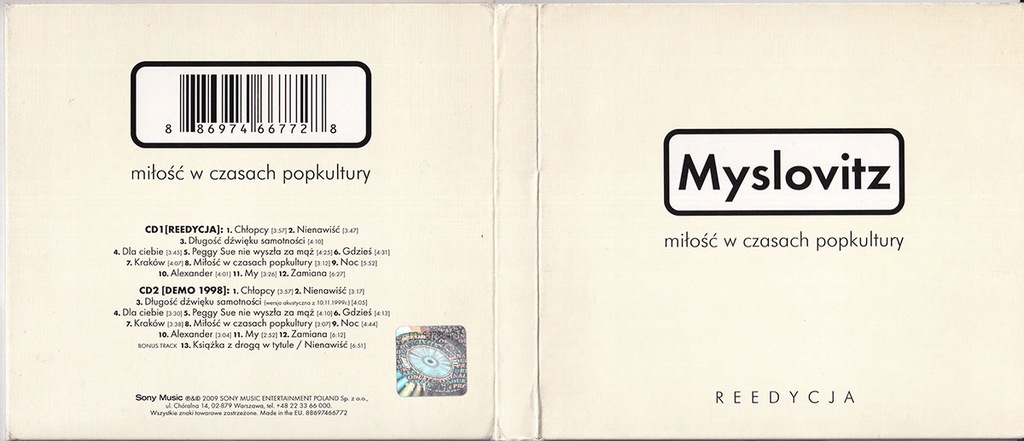 MYSLOVITZ - MIŁOŚĆ W CZASACH POPKULTURY - 2CD