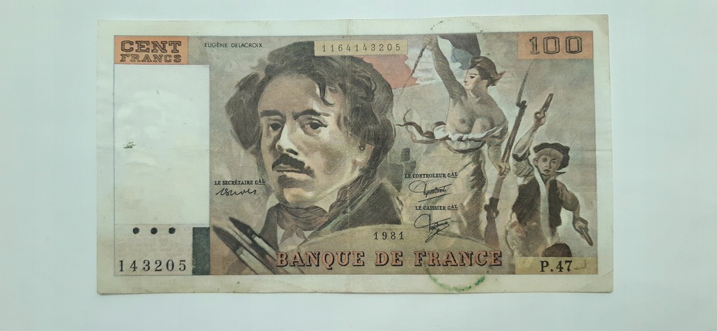 Banknot Francja 100 Franków 1981 rok