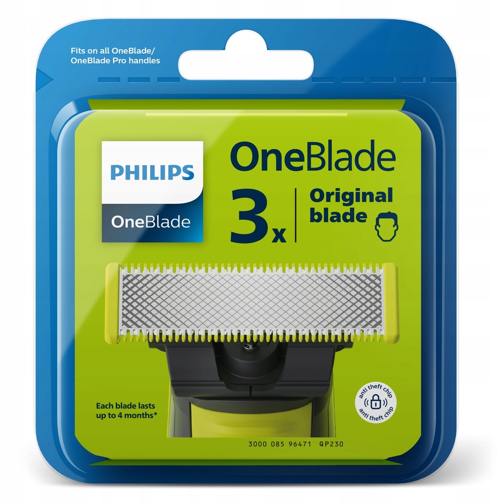 Wymienne ostrza Philips OneBlade QP230/50 3 sztuki