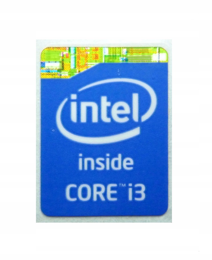 108 Naklejka Intel CORE i3 Haswell Blue 15 x 21 mm