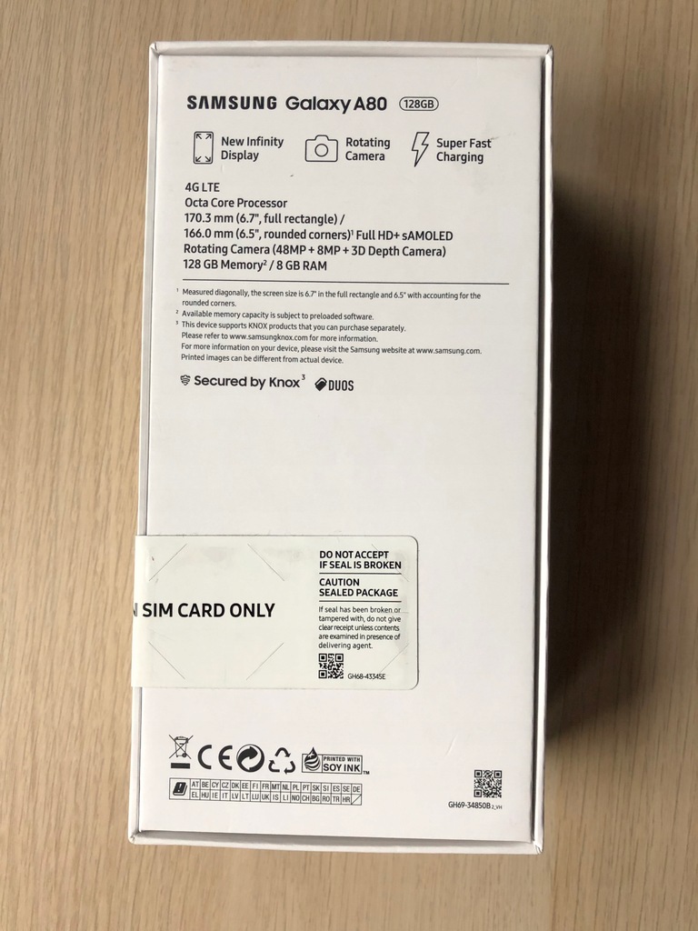 Купить Телефон Samsung Galaxy A80 новый ангел золотой fv pl: отзывы, фото и  характеристики на Aredi.ru (11301714973)