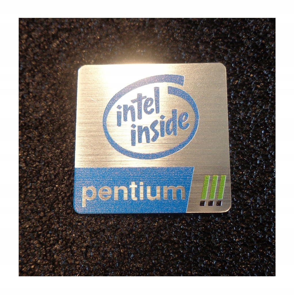 499 Intel Inside Pentium 3 LOGO wypukłe 25 x 25 mm - 11091281323 ...