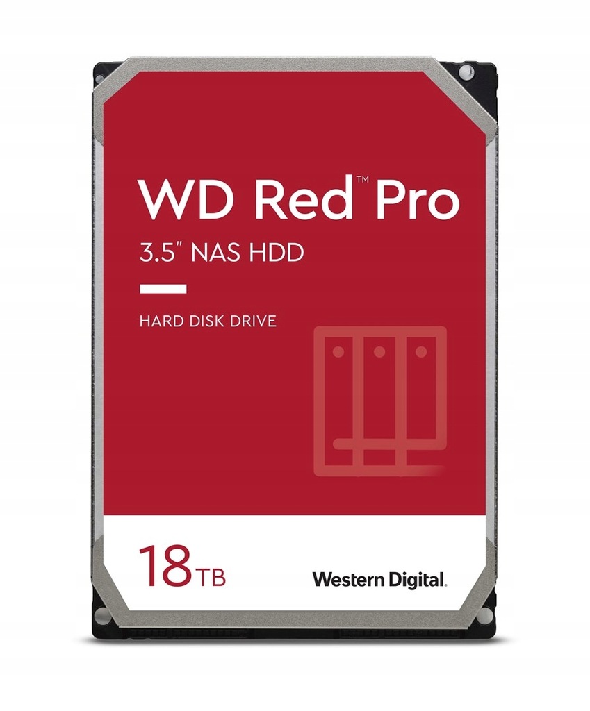 Dysk HDD WD Red Pro WD181KFGX (18 TB ; 3.5"; 512 MB; 7200 obr/min)