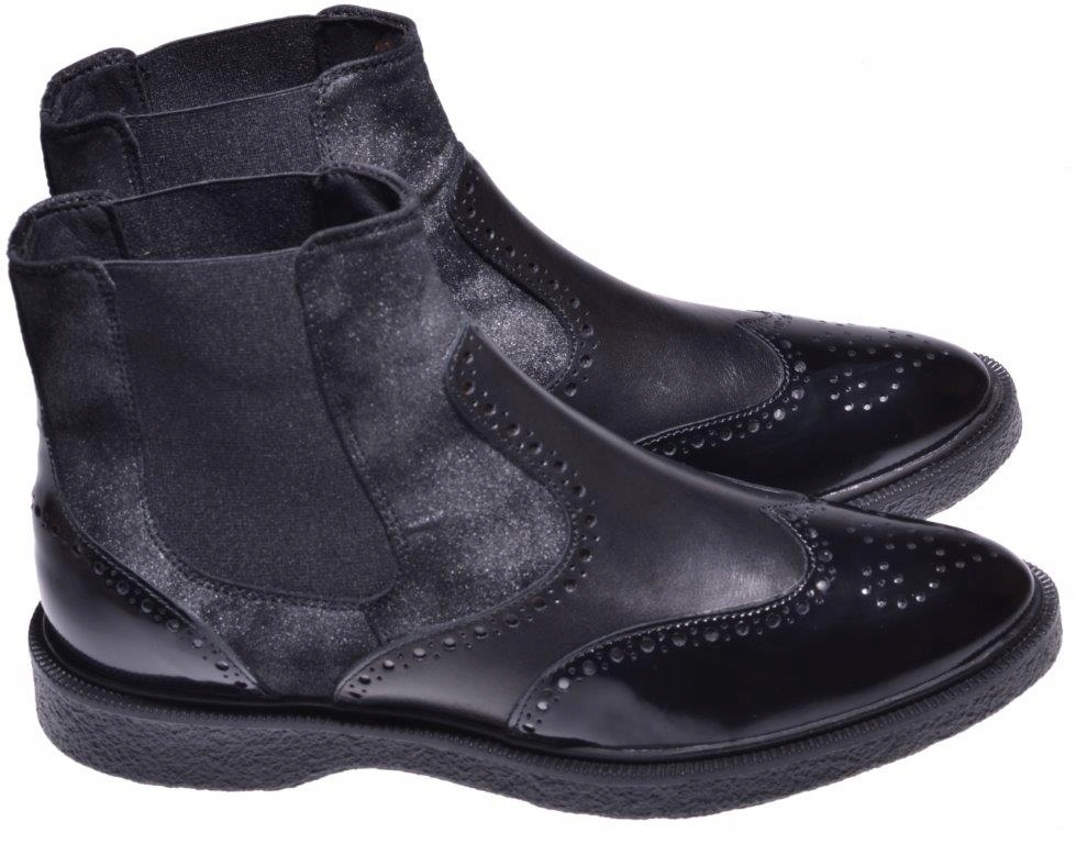 BOTKI DAMSKIE GEOX D PRESTYN D BLACK 38 10656085985 oficjalne archiwum Allegro
