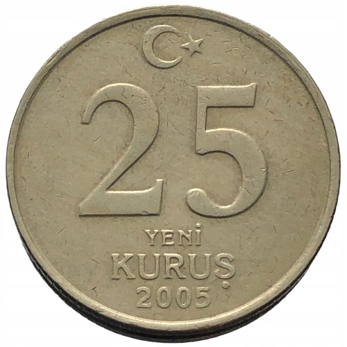 54052. Turcja - 25 nowych kuruszy - 2005r.