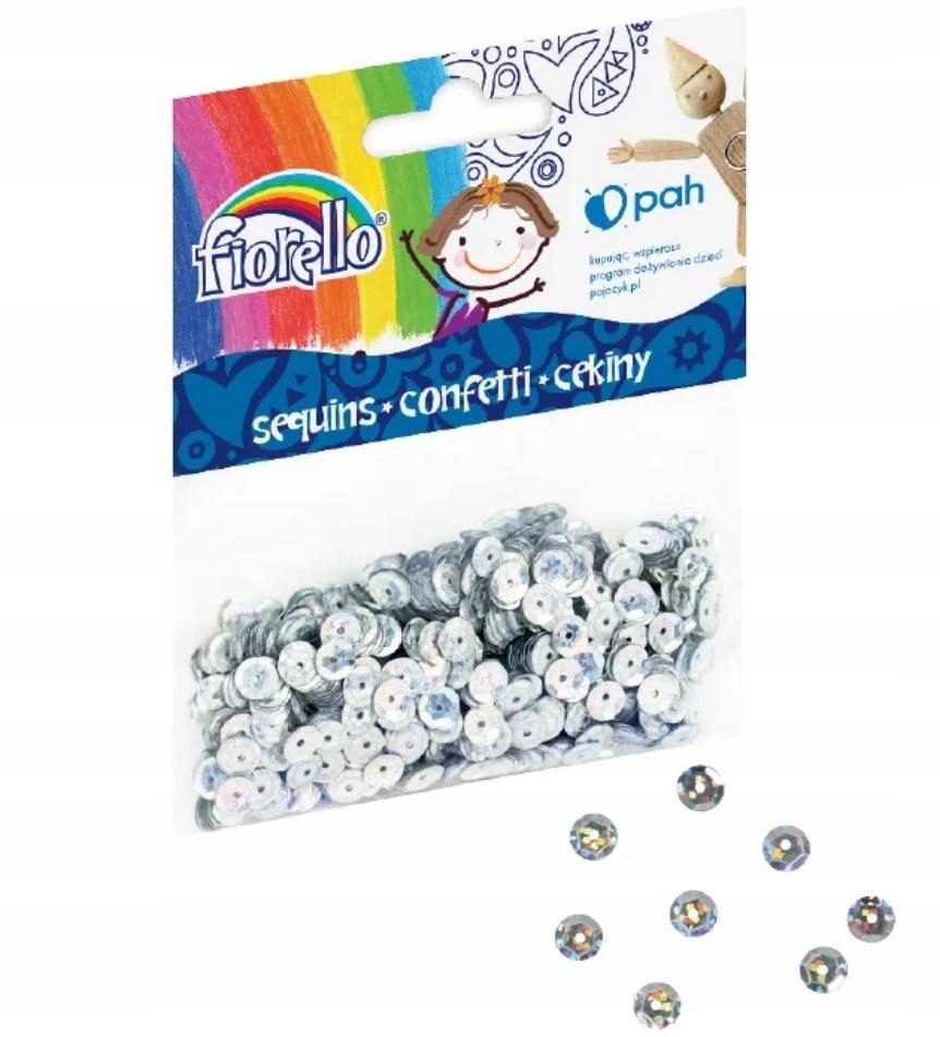 Confetti cekiny kółko srebrne FIORELLO Fiorello