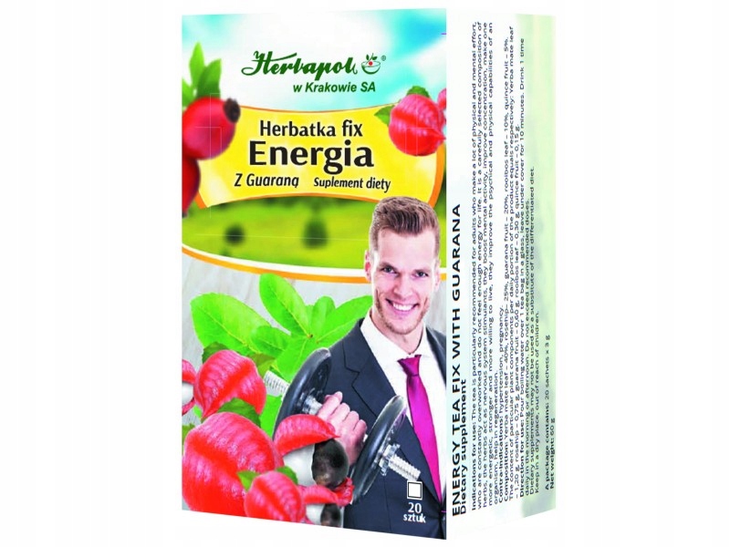 Herbatka Energia z Guaraną 20 saszetek HERBAPOL