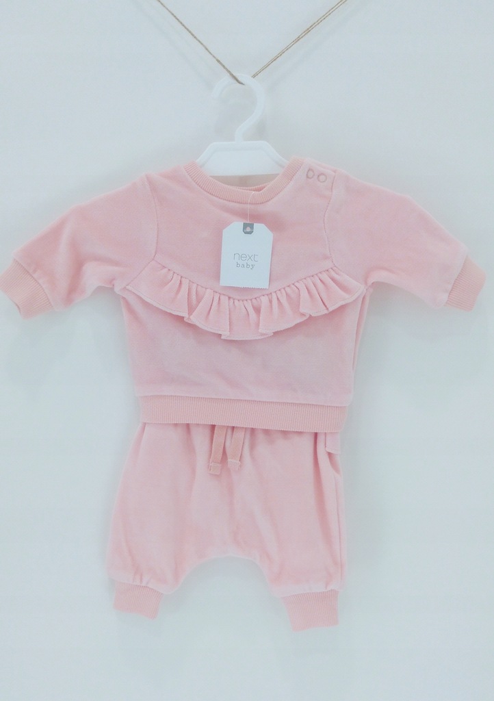 NEXT NOWY dres 56 first size welur bluza spodnie