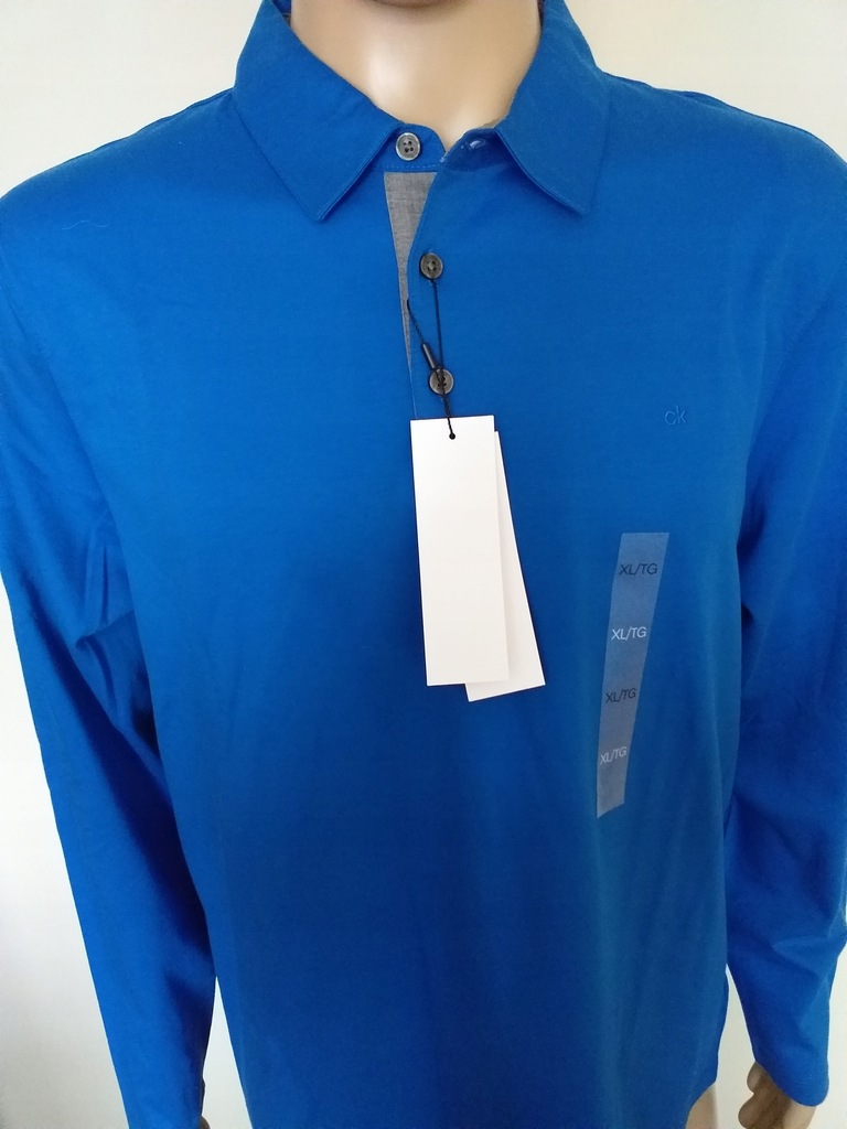 CALVIN KLEIN KOSZULKA POLO LONG SLEEVE MĘSKA XL