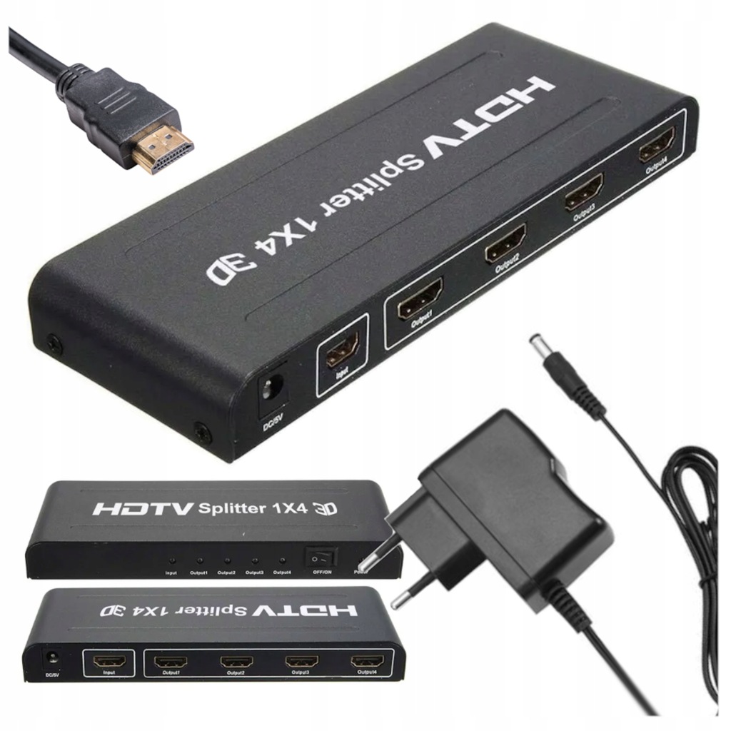 SPLITTER HDMI obrazu dźwięku 1x4 3D HDCP 1.4 4Kx2K