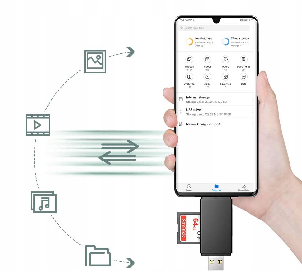 Купить КАРТРИДЕР 5 в 1 MicroSD USB USB-C MICRO USB 1: отзывы, фото, характеристики в интерне-магазине Aredi.ru