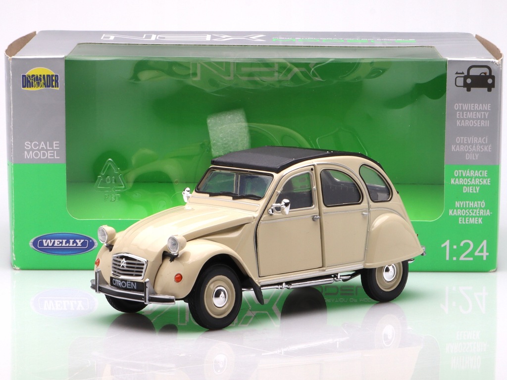 Citroen 2CV, beige Welly 1:24